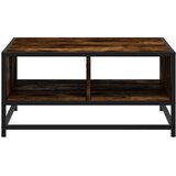  Stolić za kavu boja hrasta 60,5x60,5x30 cm od drva i metala | Shoptok.si