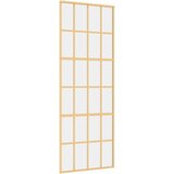  Klizna vrata zlatna 76x205 cm prozirno staklo ESG i aluminij | shoptok.hr