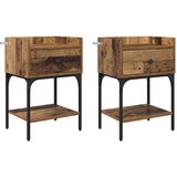  Noćni ormarić s ladicama 2 pcs Staro drvo 40 x 29 x 60 cm | Eponuda.com