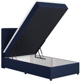 MID.YOU POSTELJA Z VZMETNICO 100 cm x 200 cm , tekstil, leseni material modra | Shoptok.si