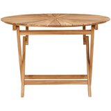  Preklopni vrtni stol Prirodna Ø 110 x 75 cm Čvrsto teak drvo | shoptok.hr