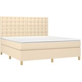  box spring s madracem LED krem 160x200 cm od tkanine | shoptok.hr