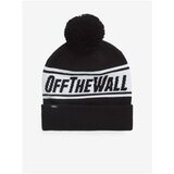 Vans White and Black Men's Patterned Winter Cap with Pompom - Men Cene