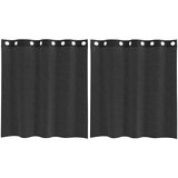 vidaXL Voile zavese z vponkami 2 kosa črna 140x140 cm, (21827193) | Shoptok.si