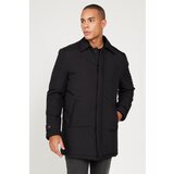 ALTINYILDIZ CLASSICS Men's Black Standard Fit Normal Cut Shirt Collar Coat Cene
