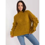 Fashion Hunters Olive oversize sweater with thick knitwear Cene