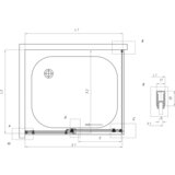 Kolpa San tuš kabina, kotna dorsa tk 140 x 80/K (3838987513995) | Shoptok.si
