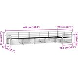  Set vanjskih sofa 6 kom. Prirodna Smeđa 408 x 170,5 x 73 cm | Shoptok.si