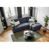 MID.YOU KOTNA SEDEŽNA GARNITURA, struktura temno modra | Shoptok.si
