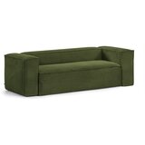 Kave Home tamnozeleni kauč od kordura Blok, 210 cm | shoptok.hr