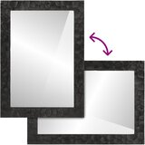  Kupaonsko ogledalo crno 50 x 70 x 2,5 cm od drva manga i stakla | shoptok.hr