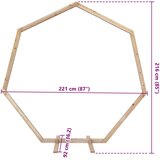 Vjenčani luk Svijetlosmeđa 221 x 92 x 216 cm Čvrsto borovo drvo | shoptok.hr
