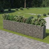 vidaXL Visoka greda gabion pocinkano jeklo 450x50x100 cm Cene
