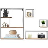 Tutumi Set od 4 zidne police LOFT Metal Industrial 391883 | shoptok.hr