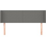  Uzglavlje s ušima tamnosivo 147x16x78/88 cm od tkanine | shoptok.hr