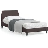 vidaXL Posteljni okvir z vzglavjem temno rjav 90x200 cm blago Cene