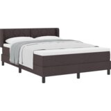  Krevet s opruga kutije Tamno smeđa 140 x 190 cm Tkanina i drvo | shoptok.hr