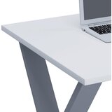 MID.YOU pisalna miza lona, bela, srebrna | Shoptok.si