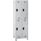eurokraft pro Garderobna omara s polvisokimi predelki, VxŠxG 1800 x 600 x 500 mm, 4 predelki, cela svetlo siva | Shoptok.si