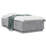 Furnova Posteljni okvir betonsko siv 100x200 cm inženirski les, (21939860) | Shoptok.si