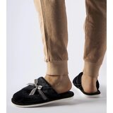 Gemre Black warm slippers with a bow Antonino | shoptok.hr