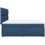  Krevet s oprugama i madracem plavi 200 x 200 cm od tkanine | shoptok.hr