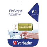  MEMORIJA USB 64GB 2.0 PINSTRIPE VERBATIM 49964 ZELENA BLISTER | shoptok.hr