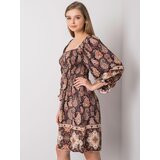 Och Bella Dress-TW-SK-BI-H3748.22X-dark brown | shoptok.hr