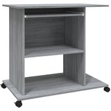 Maison Chic Računalniška miza - pisarniška miza siva sonoma 80x50x75 cm konstruiran les, (21785704) Cene