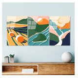 Wallity UV-946 - 45 x 65 multicolor decorative tempered glass painting (3 pieces) | Eponuda.com