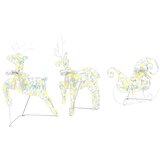 vidaXL LED irvasi s 60 LED svjetlima 3 pcs Topla bijela PET | shoptok.hr