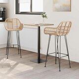  Barski stolac 2 pcs Prirodna 55 x 52 x 92 cm Ratan i čelik | shoptok.hr