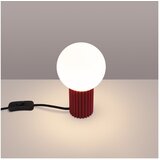 Nice Lamps Bordo rdeča namizna svetilka s steklenim senčilom (višina 19 cm) Orbital – | Shoptok.si