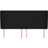  Uzglavlje s ušima crno 183x23x118/128 cm od tkanine | shoptok.hr
