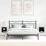  LED zidni noćni ormarić Zidne 2 pcs Crna 30 x 28,5 x 30 cm | shoptok.hr