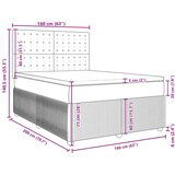 vidaXL Box spring postelja z vzmetnico temno rjava 160x200 cm blago, (21306439) | Shoptok.si