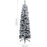 vidaXL Usko umjetno božićno drvce sa snijegom zeleno 120 cm PVC | shoptok.hr