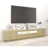 vidaXL TV omarica z LED lučkami sonoma hrast 200x35x40 cm | Shoptok.si
