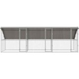  Kućica za pse 3 pcs Srebrno 6 x 2 x 2 m Pocinčani čelik | shoptok.hr