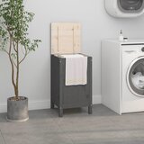  Kutija za rublje siva 44 x 44 x 76 cm od masivne borovine | shoptok.hr