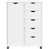  Mobilni ormar Bijelo 63,5 x 39 x 79 cm Čvrsto borovo drvo | shoptok.hr