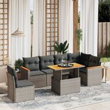 vidaXL 7-dijelni set vrtnih sofa sivi od poliratana | shoptok.hr