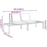  2-dijelni set vrtnih sofa s jastucima crni aluminijski | shoptok.hr