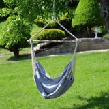 Kondela Viseči gugalni stol, bel/siv, LINDO NEW | Shoptok.si