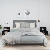  Noćni ormarići 2 kom crni 40 x 34 x 55 cm od masivne borovine | Eponuda.com