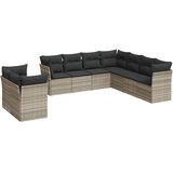  9-dijelni set vrtnih sofa od poliratana s jastucima svjetlosivi | shoptok.hr