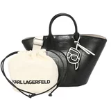 Karl Lagerfeld Ručna torbica 'IKONIK 2.0' crna / bijela
