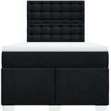  Krevet box spring s madracem crni 120 x 190 cm od tkanine | shoptok.hr