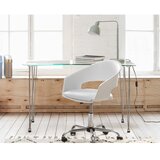 BIZZOTTO Pisalna miza s stekleno mizno ploščo 60x120 cm Rondo – | Shoptok.si