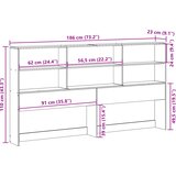  Uzglavlje sa spremištem voštano smeđe 180cm od masivne borovine | shoptok.hr